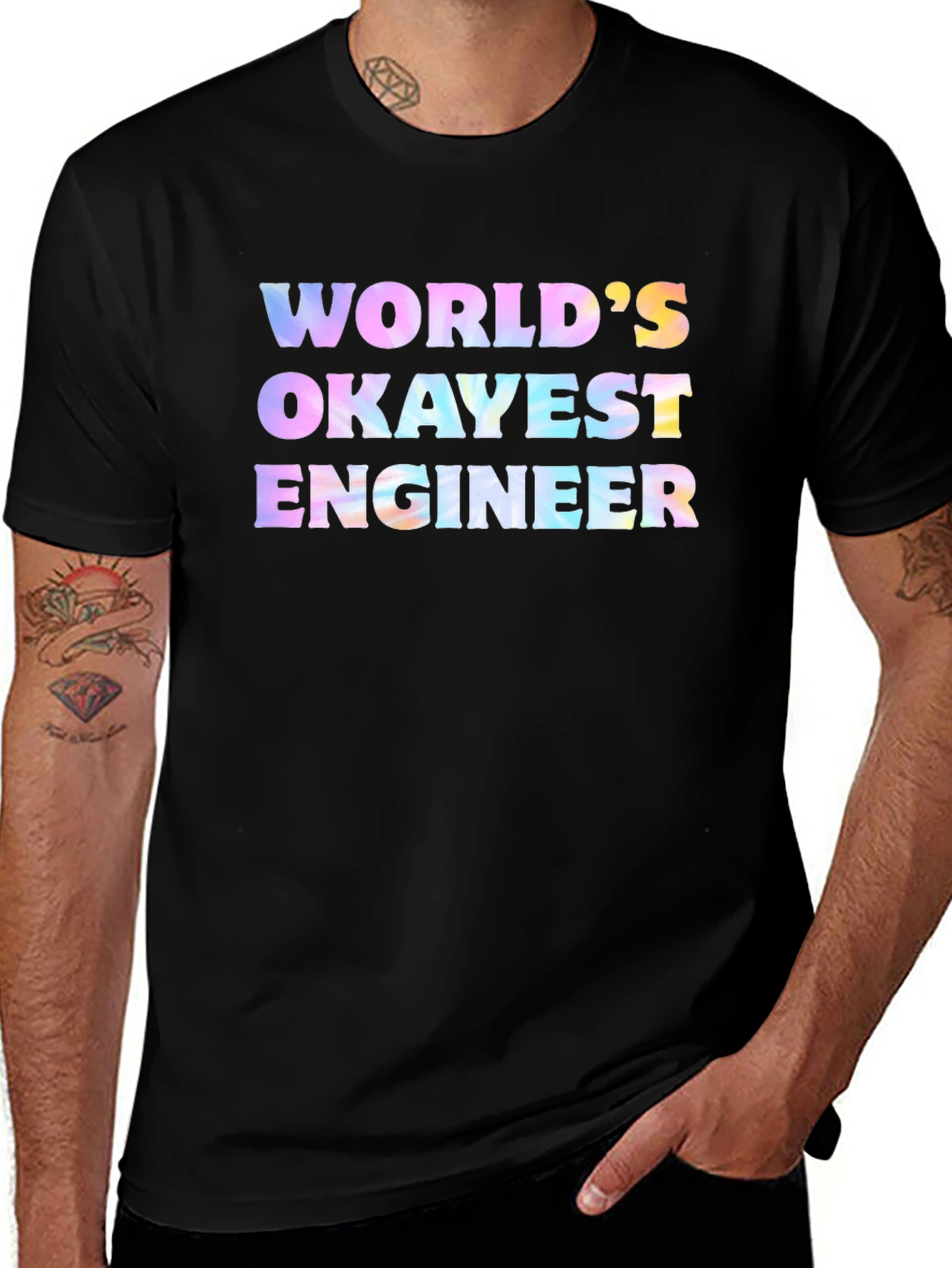 Worlds Okayest Engineer Graphic T-Shirt