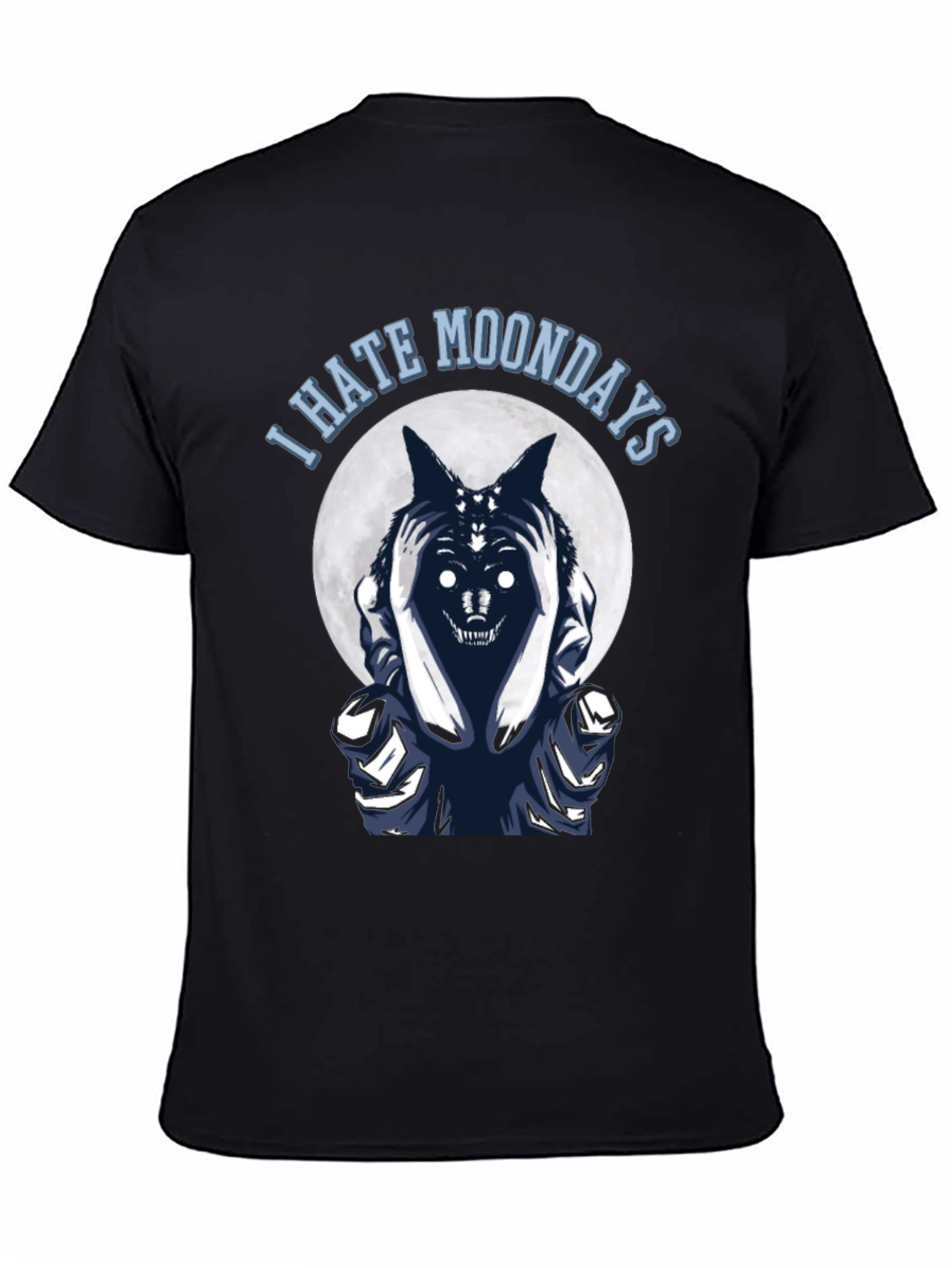 I Hate Moondays T-Shirt - Funny Wolf Design