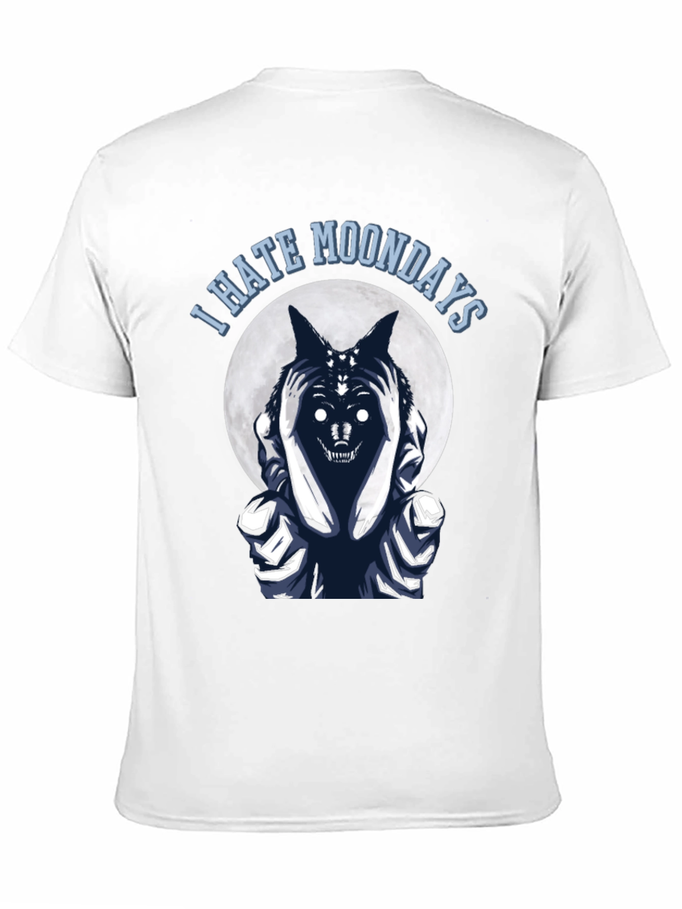 I Hate Moondays T-Shirt - Funny Wolf Design