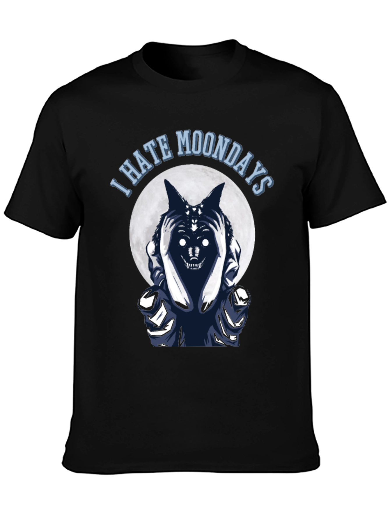 I Hate Moondays T-Shirt - Funny Wolf Design