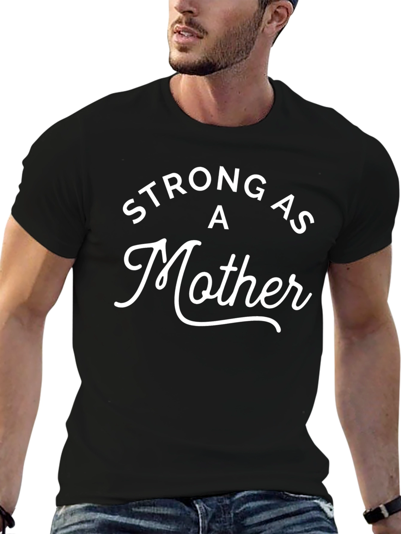 Strong As A Mother Graphic Tee - Black