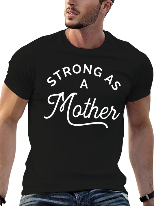 Strong As A Mother Graphic Tee - Black