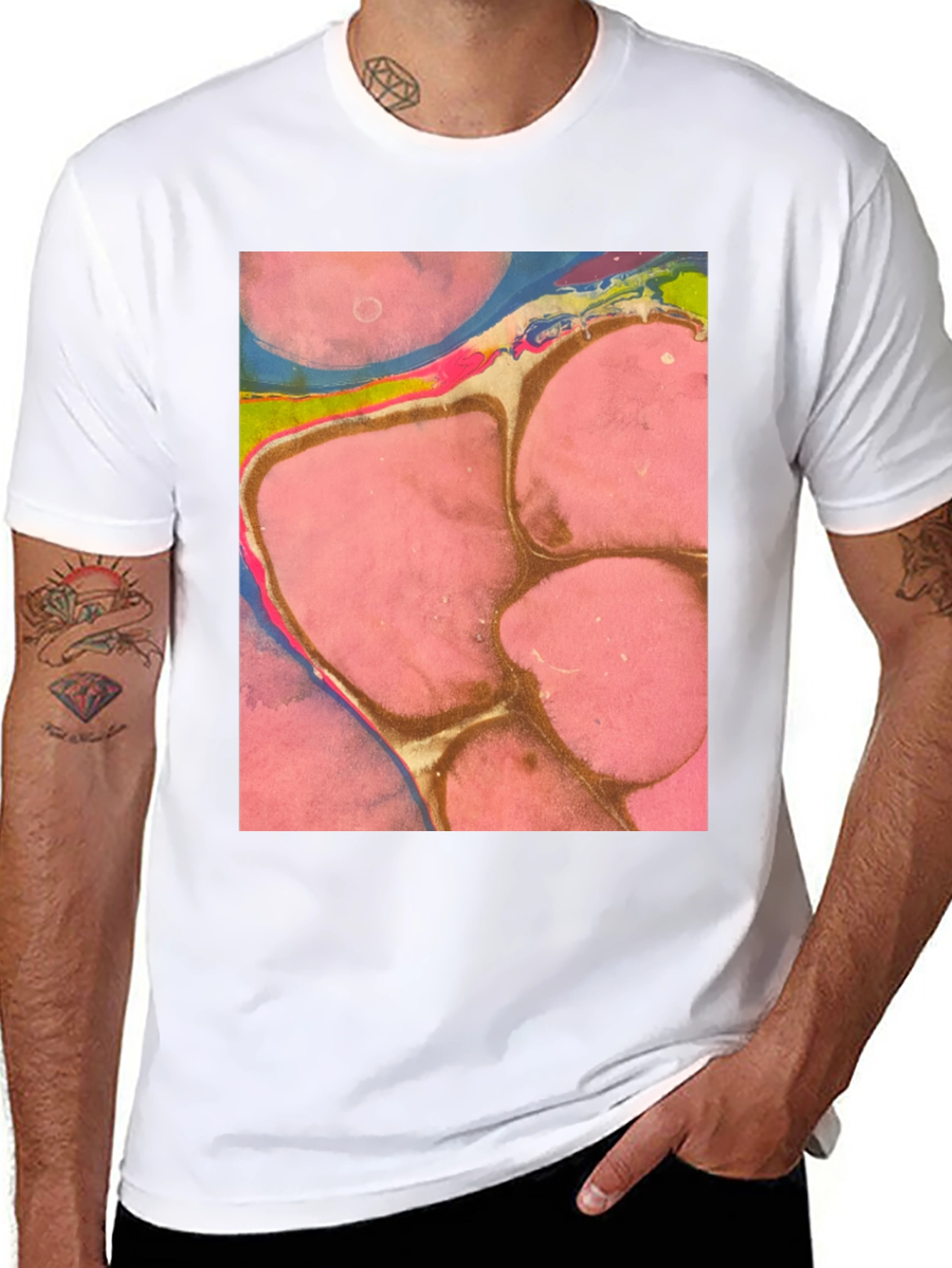 Abstract Art Print Tee - Unique Graphic T-Shirt