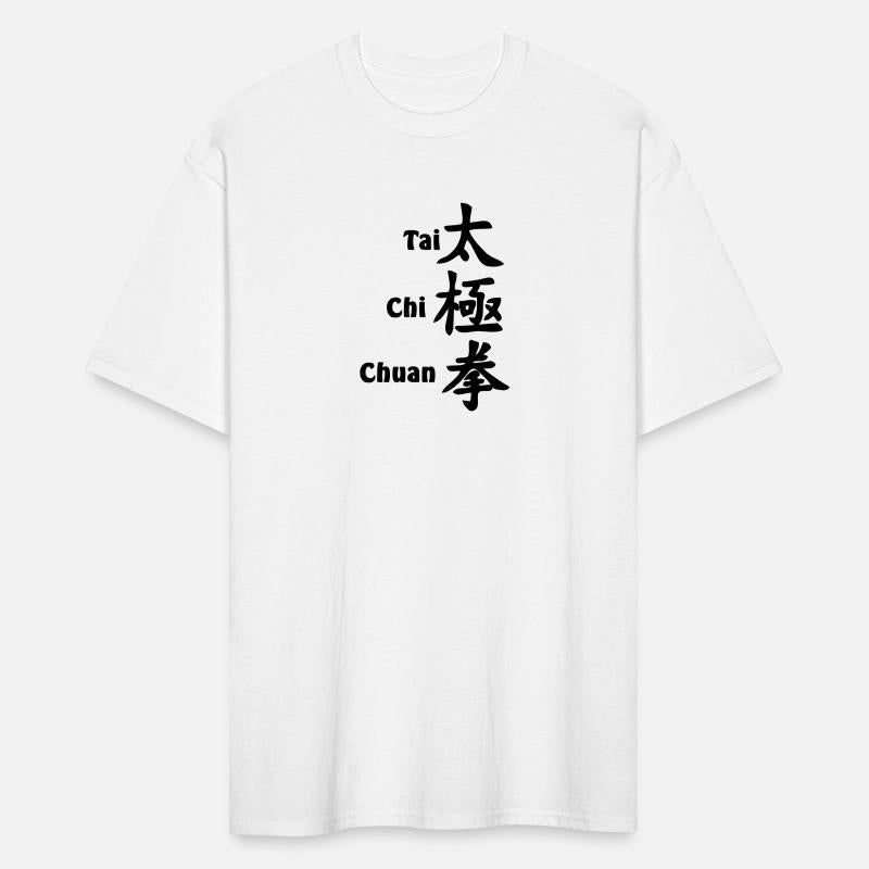Tai ji quan writing vertically with text