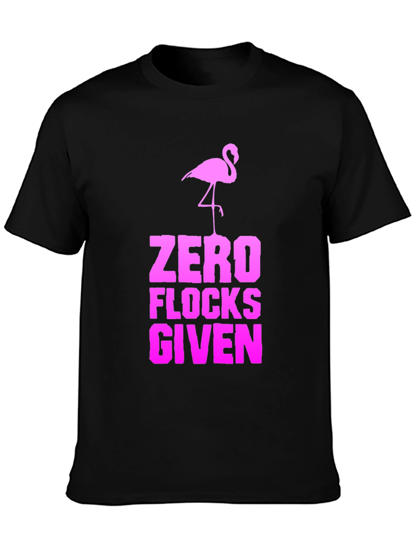 Zero Flocks Given Flamingo Graphic Tee - Black