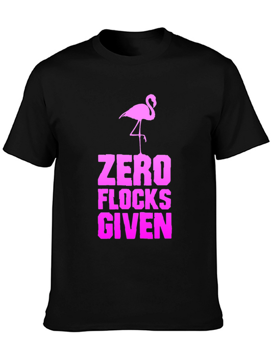 Zero Flocks Given Flamingo Graphic Tee - Black