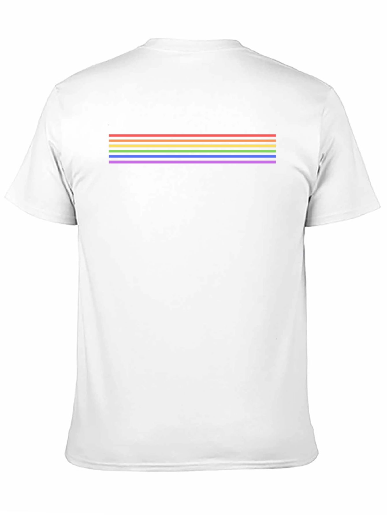 Rainbow Stripe Graphic Tee - LGBTQ Pride Shirt