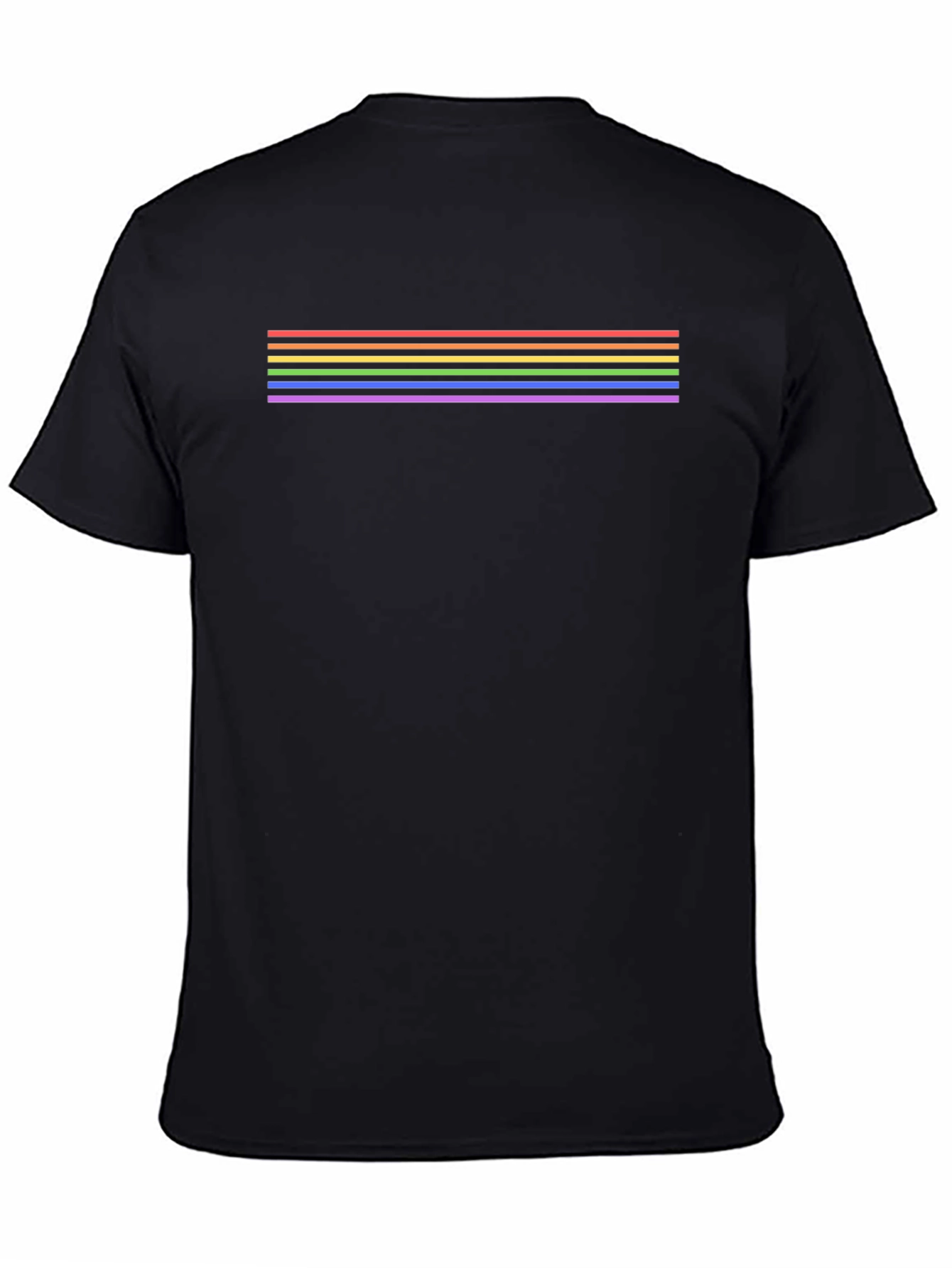 Rainbow Stripe Graphic Tee - LGBTQ Pride Shirt
