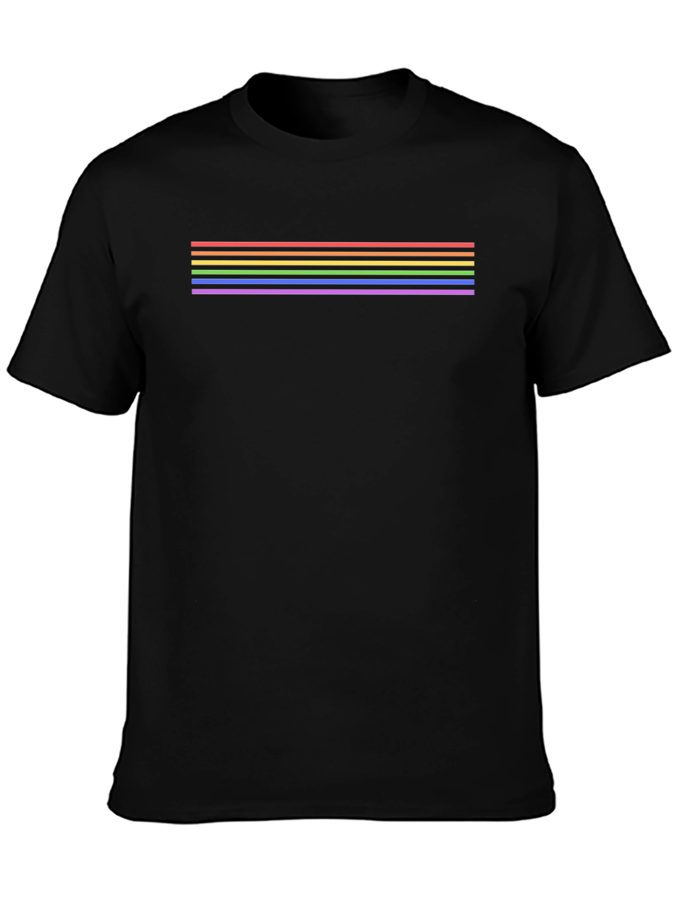 Rainbow Stripe Graphic Tee - LGBTQ Pride Shirt