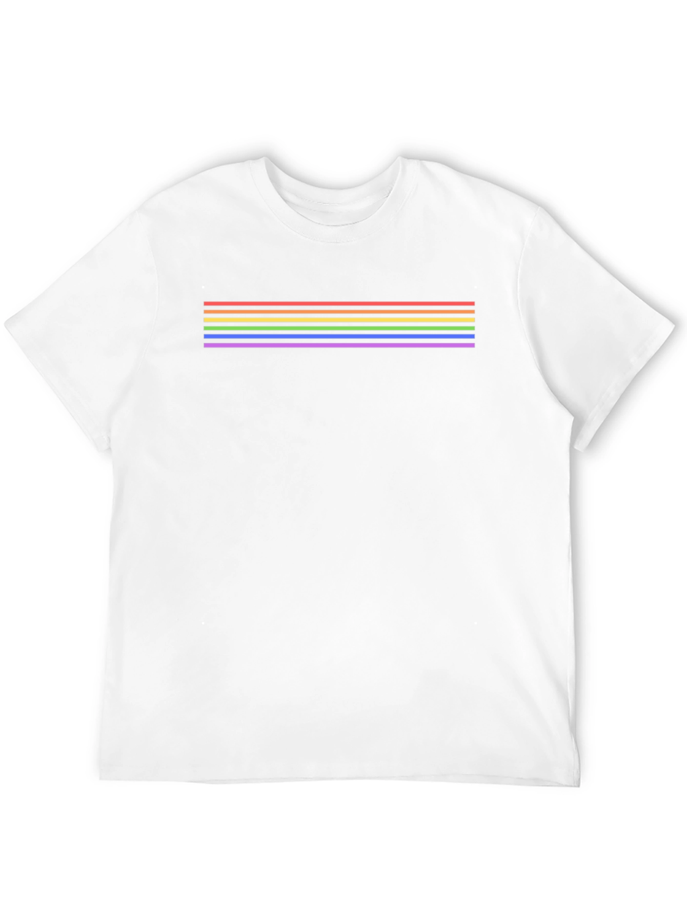 Rainbow Stripe Graphic Tee - LGBTQ Pride Shirt