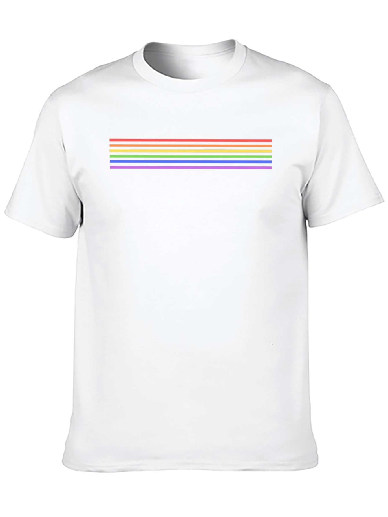 Rainbow Stripe Graphic Tee - LGBTQ Pride Shirt