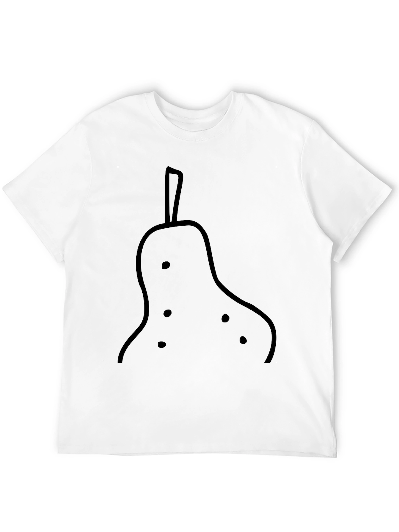 Black T-Shirt with Pear Design