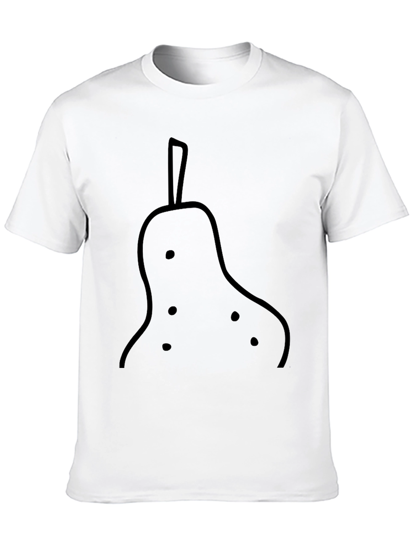 Black T-Shirt with Pear Design