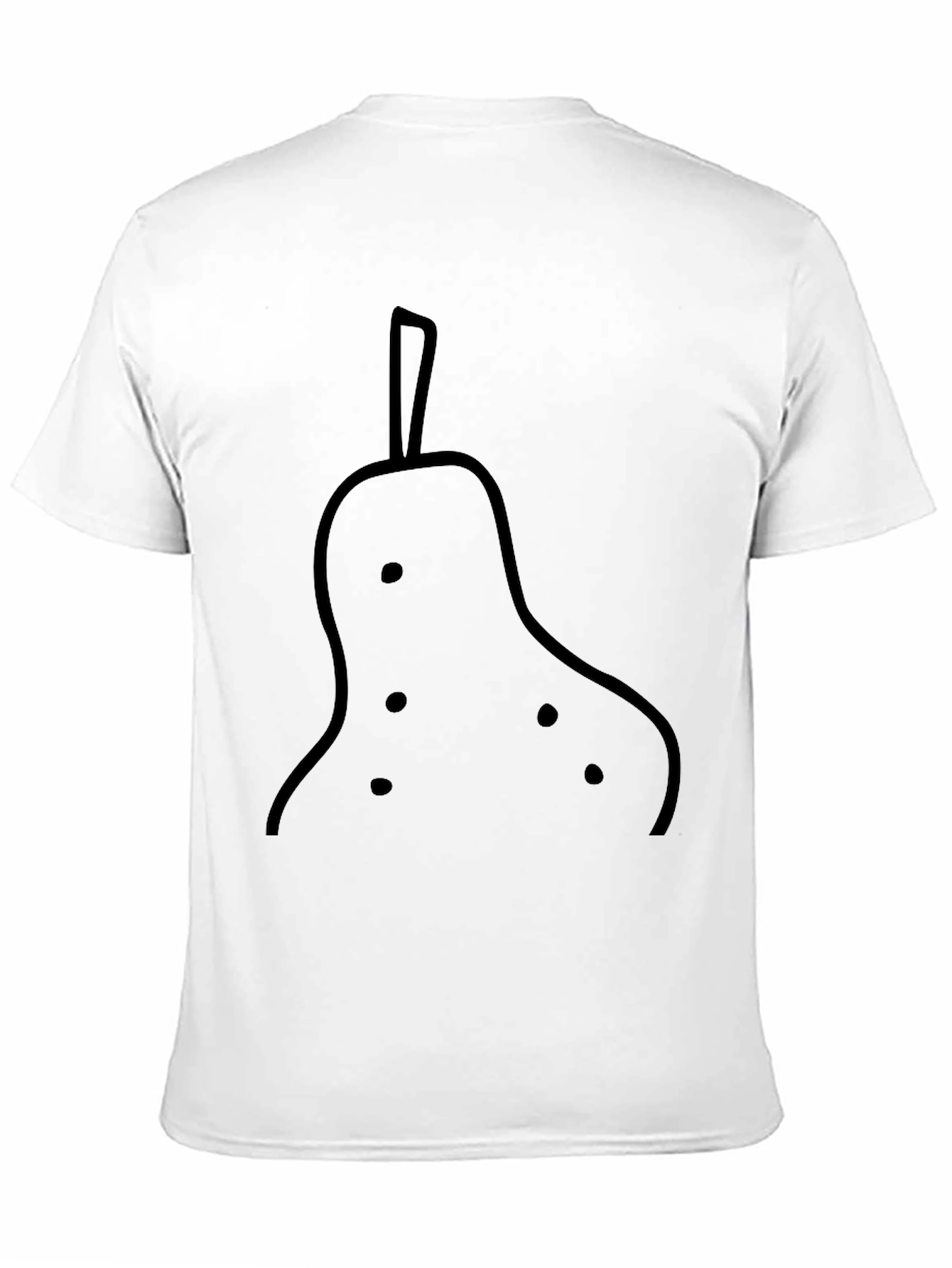 Black T-Shirt with Pear Design