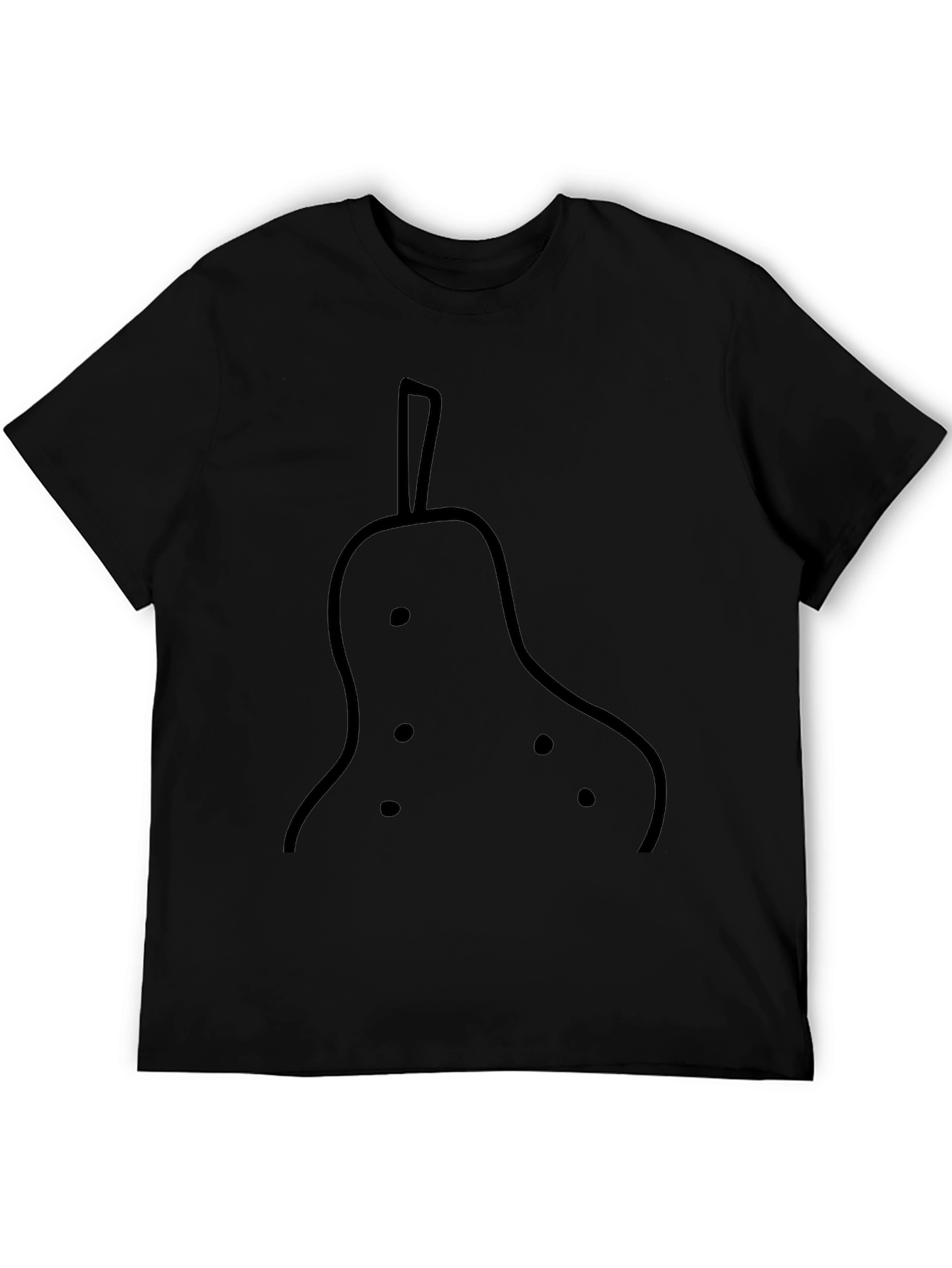 Black T-Shirt with Pear Design
