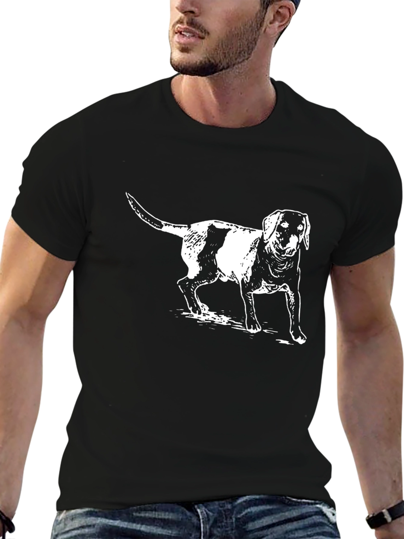 Dog Graphic Black T-Shirt