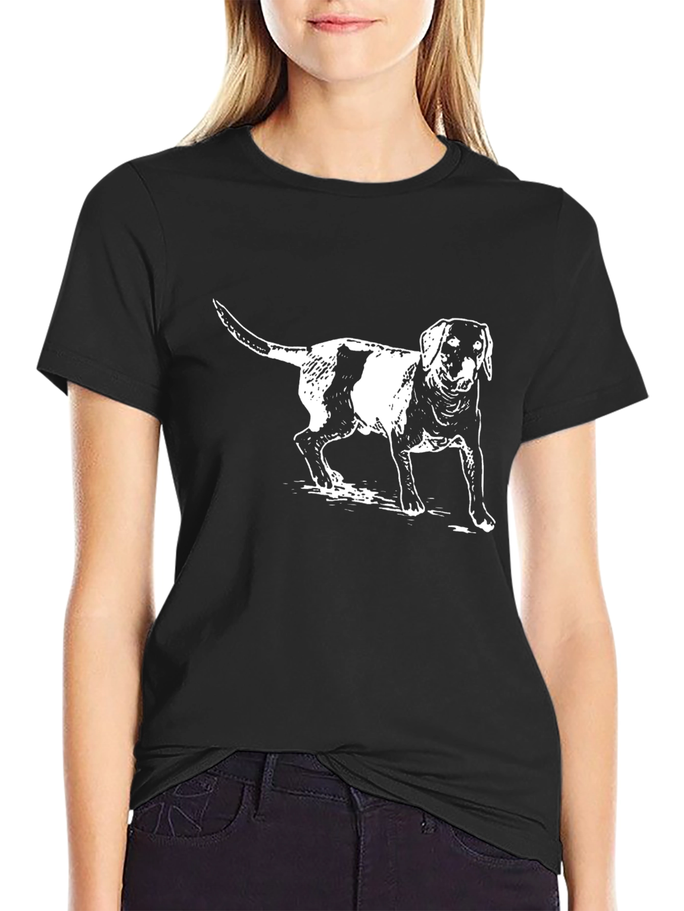 Dog Graphic Black T-Shirt