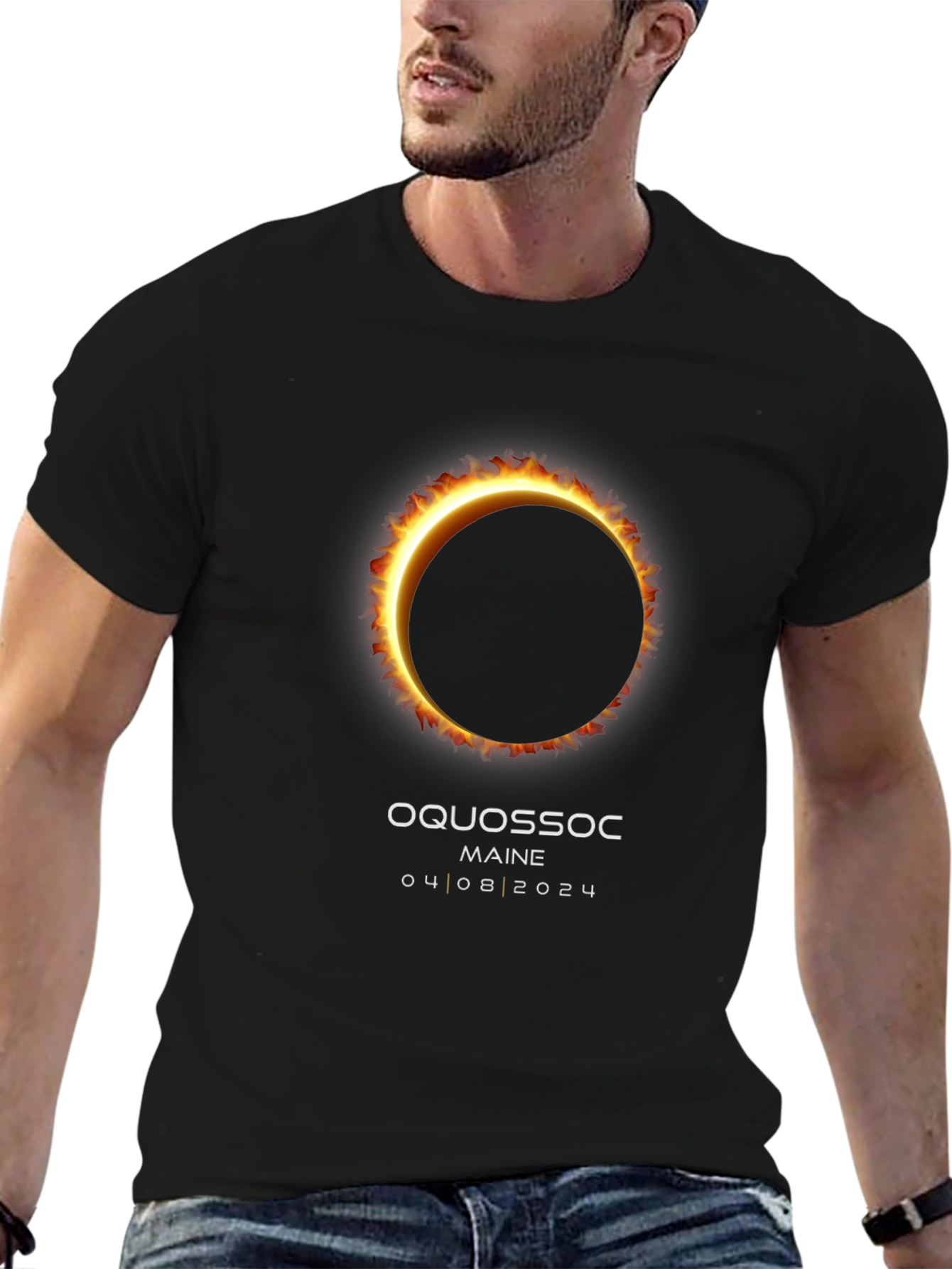 Oquossoc Maine Solar Eclipse 2024 T-Shirt