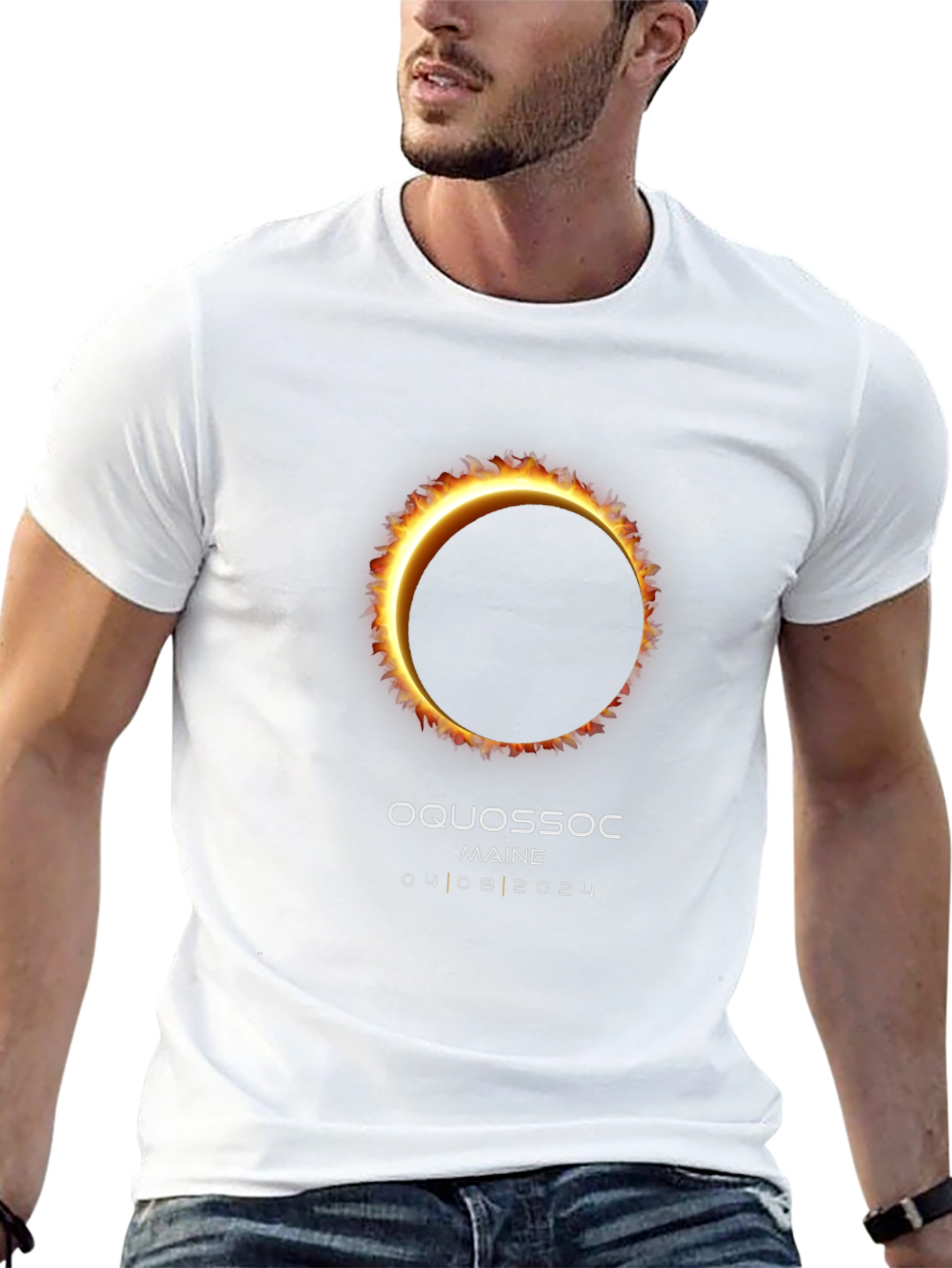 Oquossoc Maine Solar Eclipse 2024 T-Shirt
