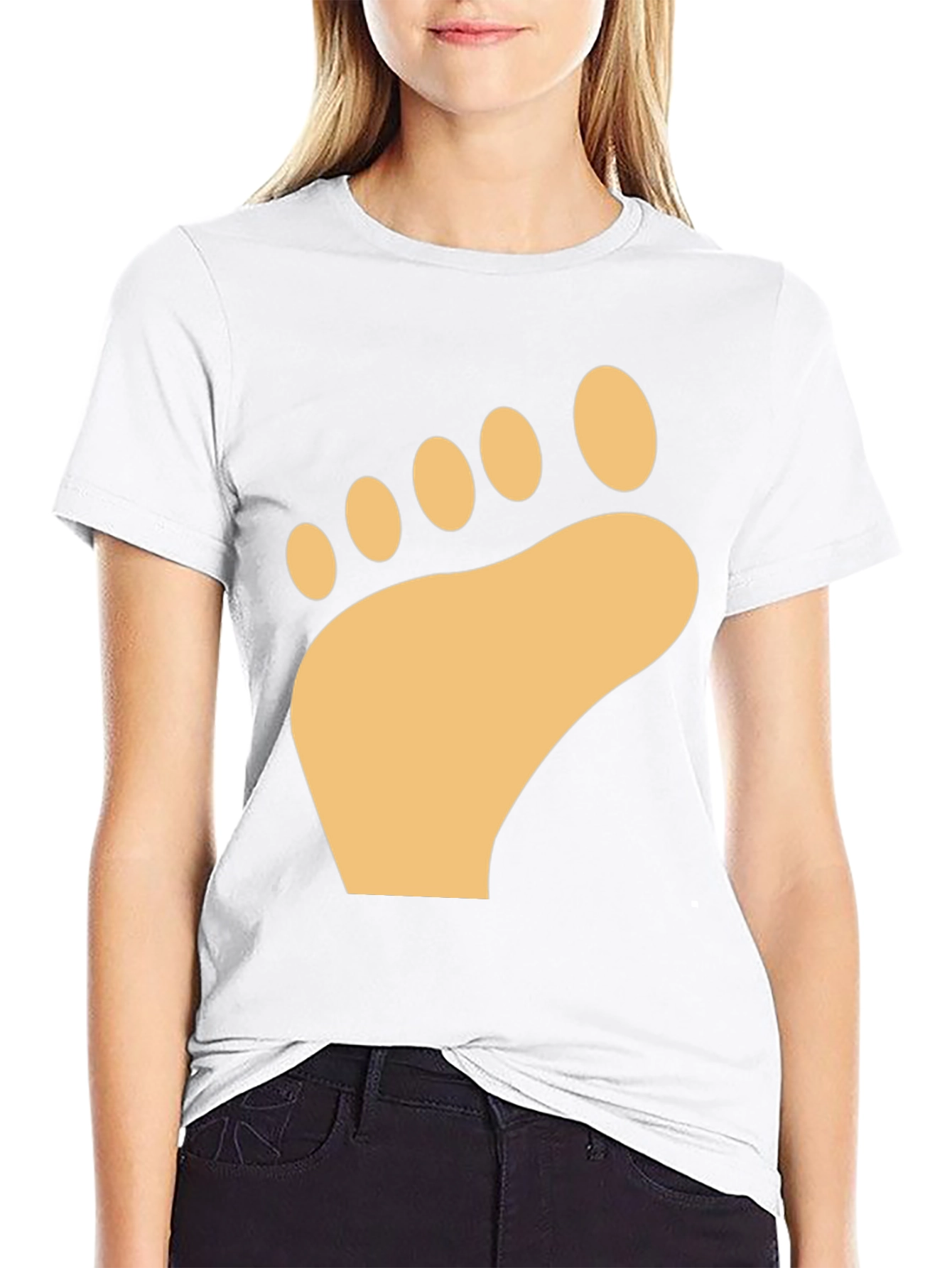 Barefoot Print T-Shirt - Soft Cotton Comfort