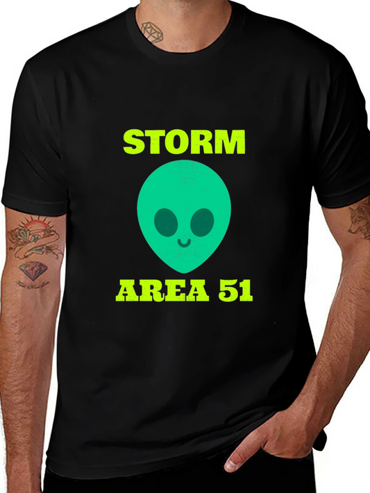 Storm Area 51 Alien T-Shirt - Black Graphic Tee