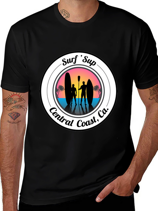 Surf Sup Central Coast CA Black T-Shirt