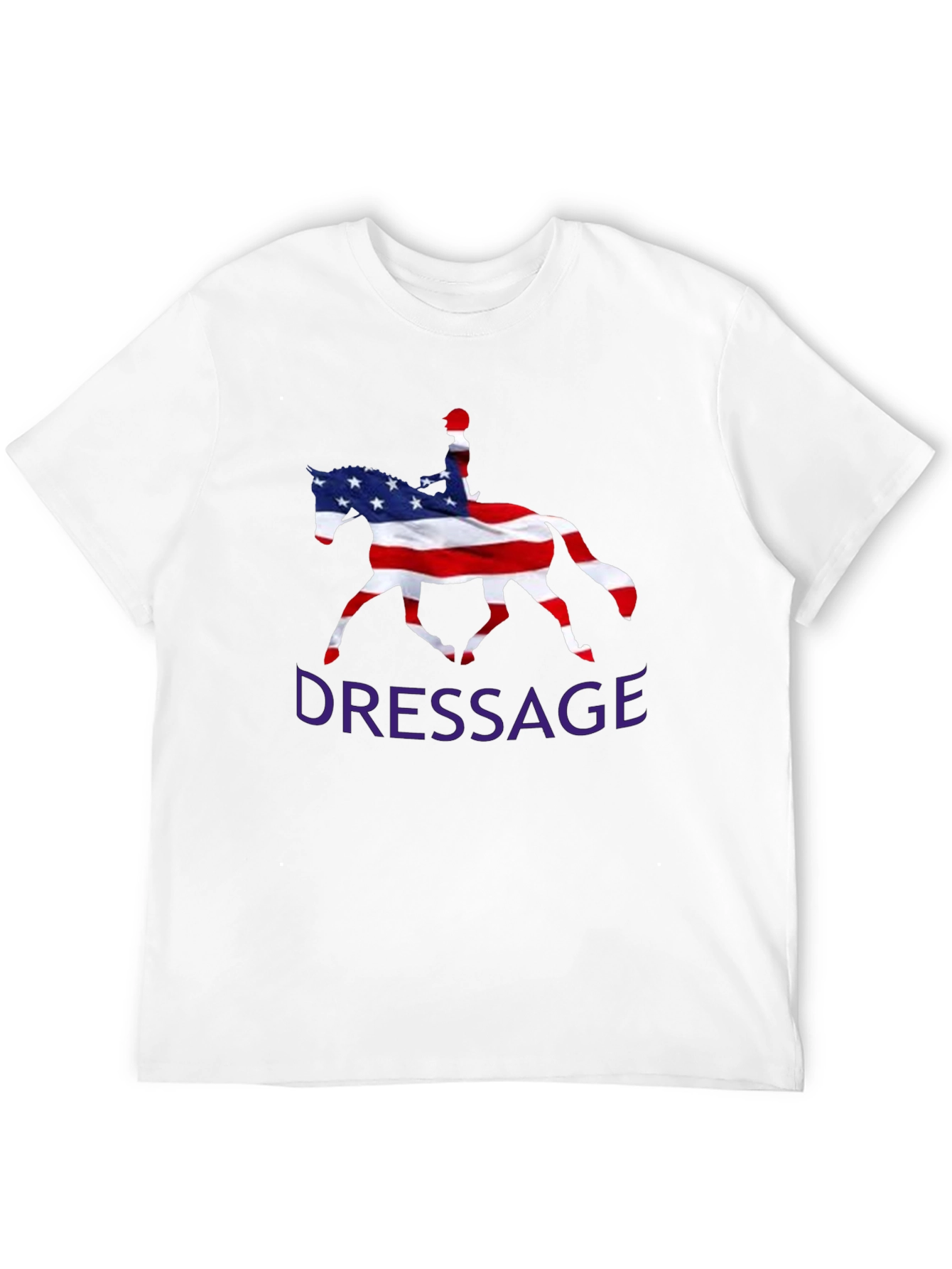 American Flag Dressage Horse Graphic Tee