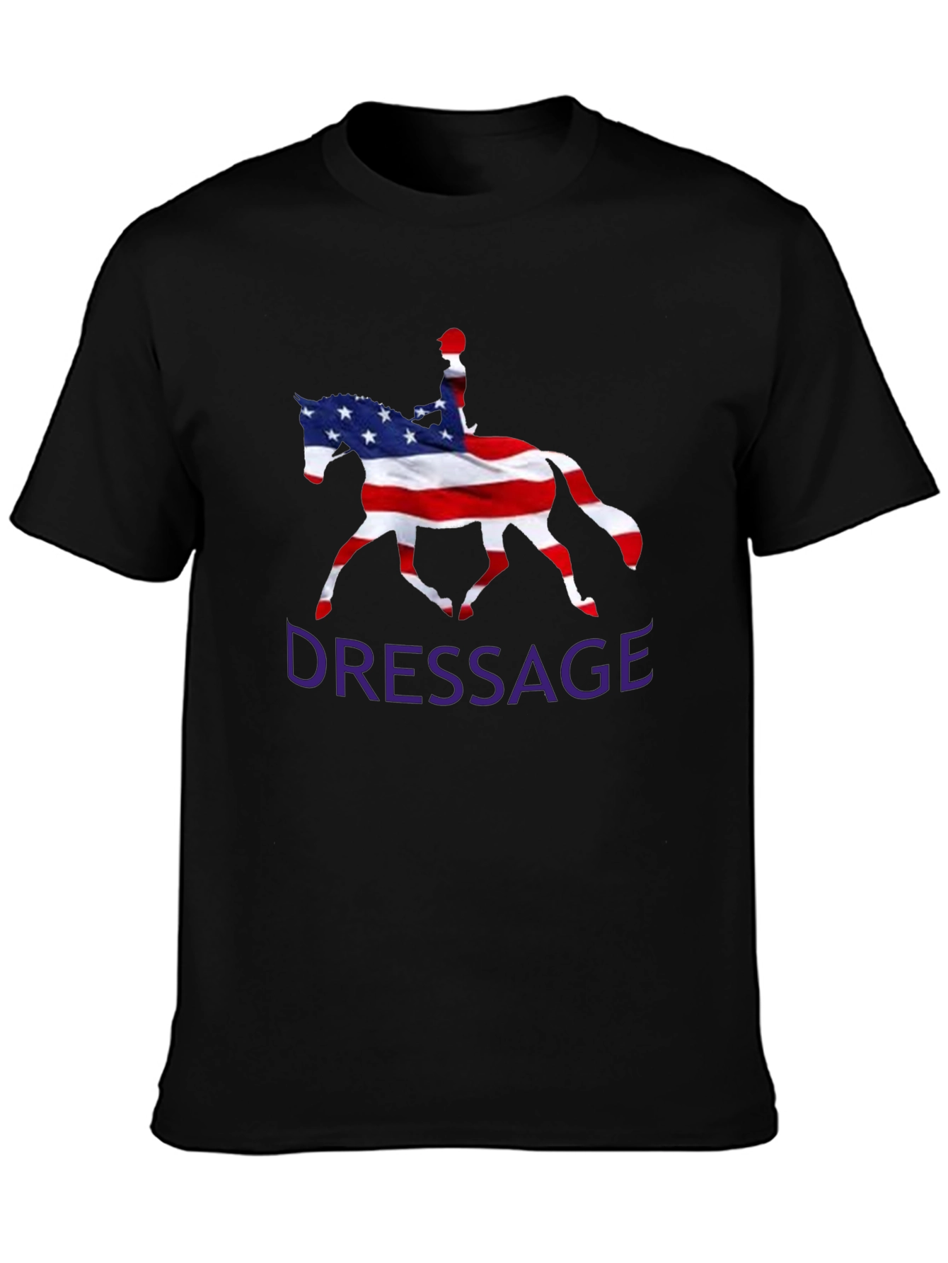 American Flag Dressage Horse Graphic Tee