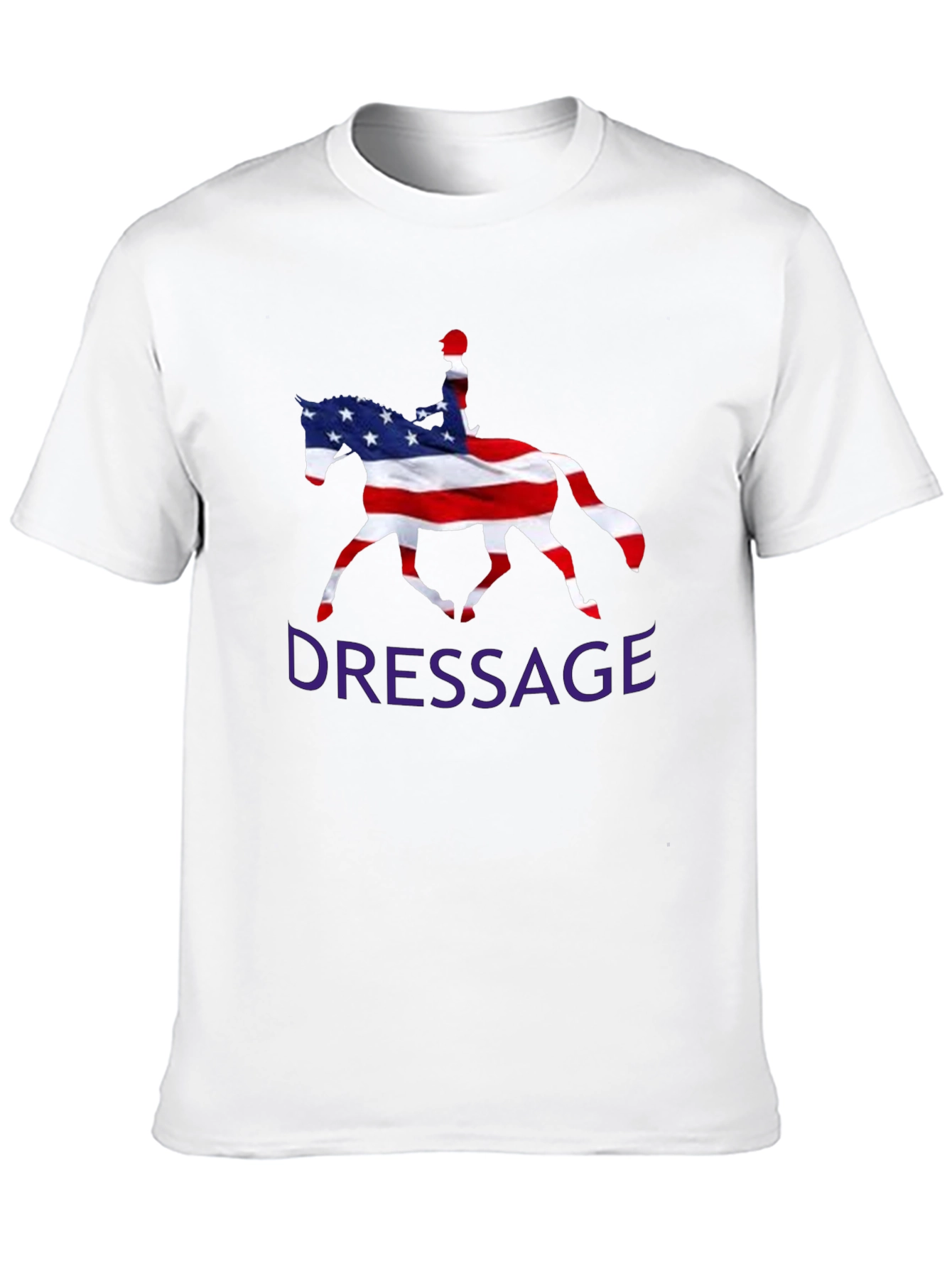 American Flag Dressage Horse Graphic Tee