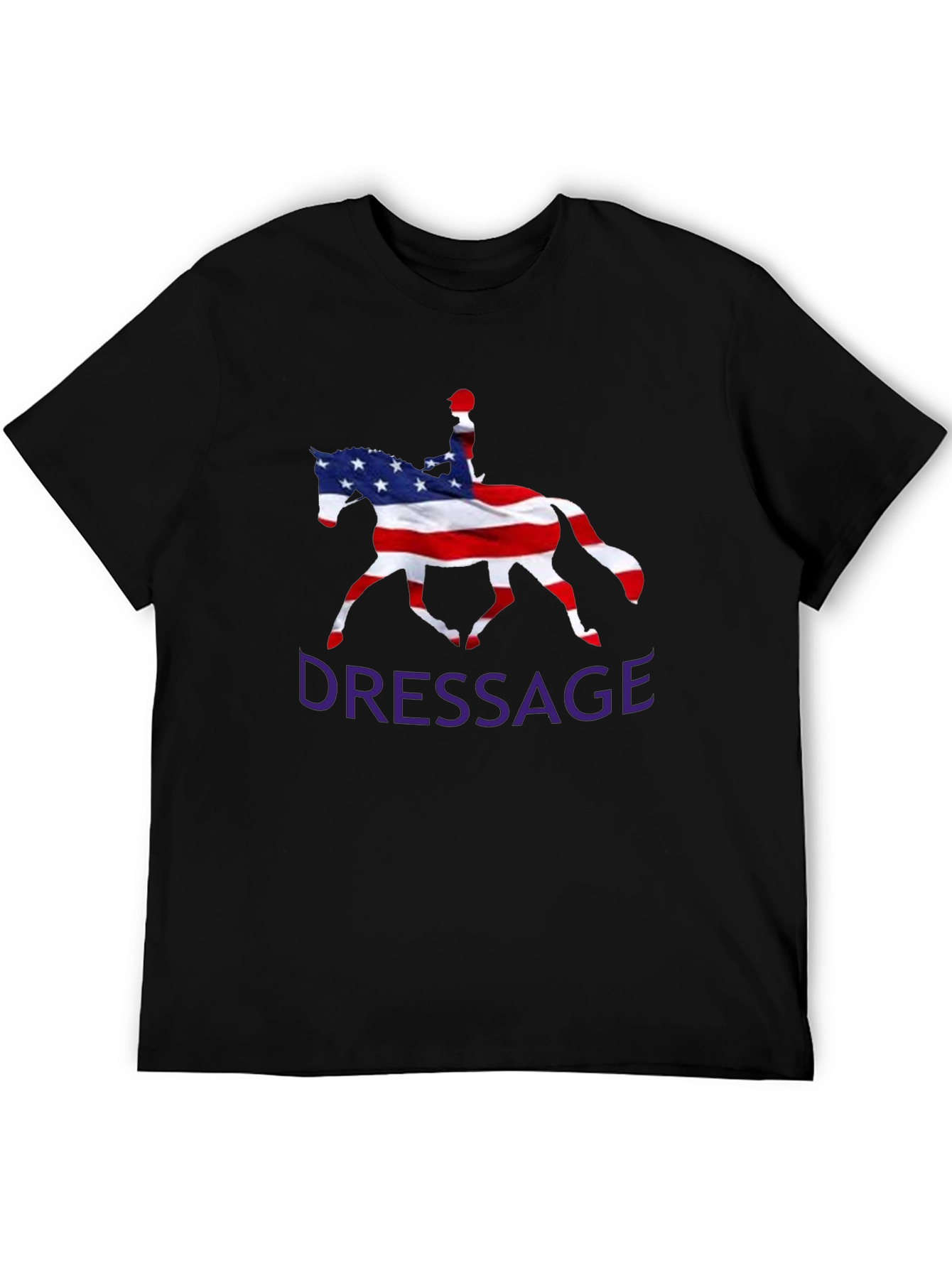 American Flag Dressage Horse Graphic Tee