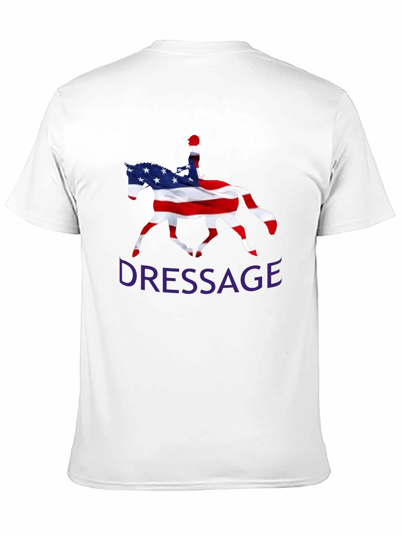 American Flag Dressage Horse Graphic Tee