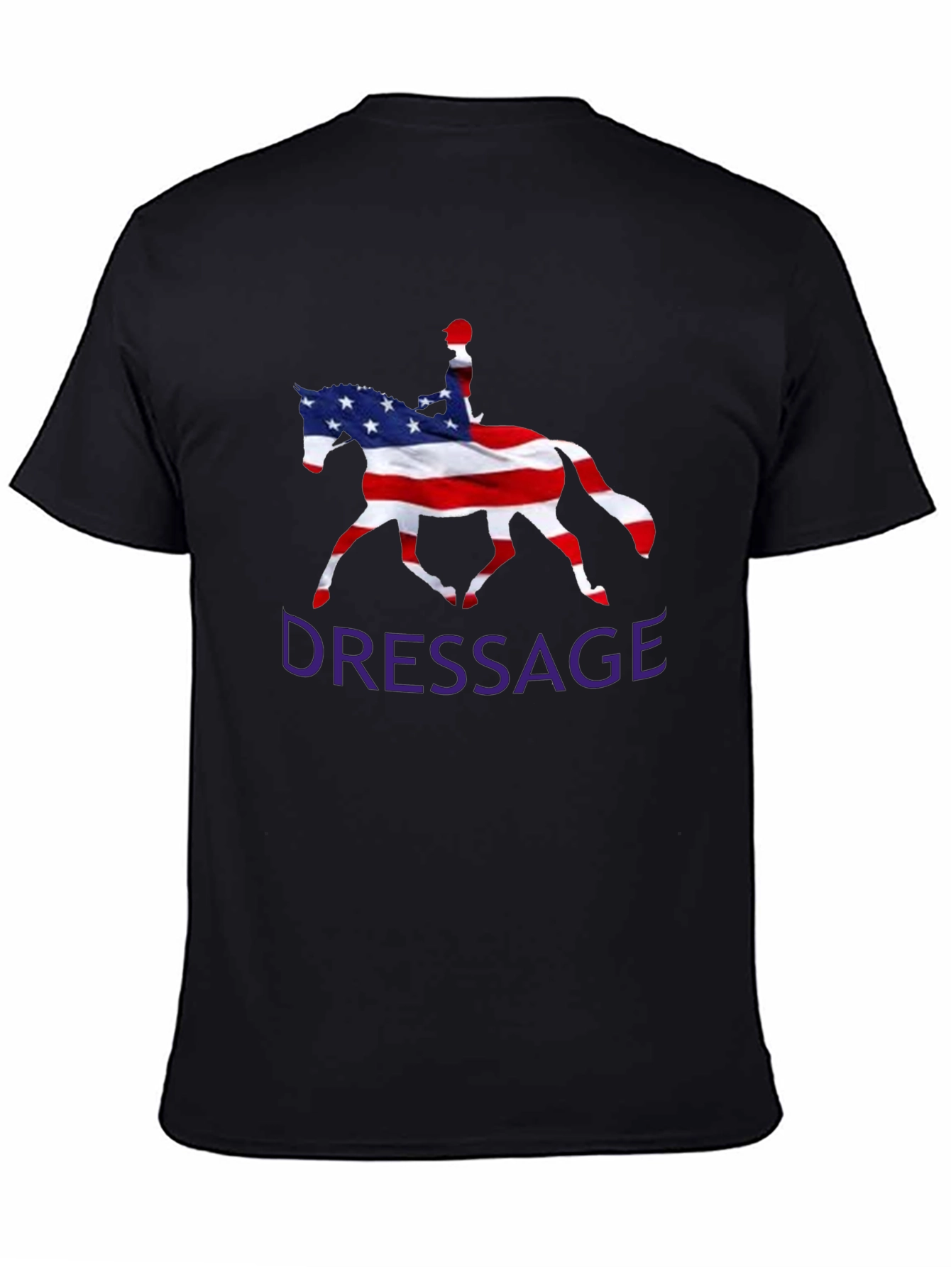American Flag Dressage Horse Graphic Tee