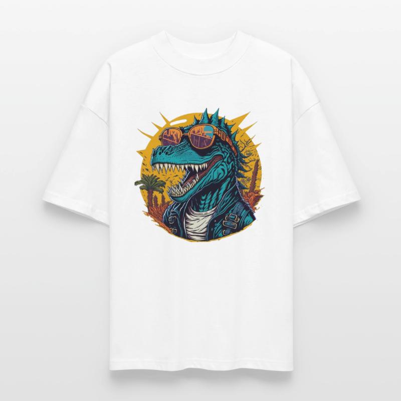 Trendy Dinosaur in Streetwear Art