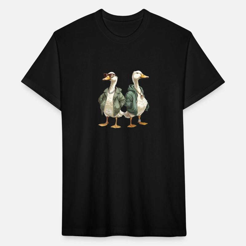 Trendy ducks in cool streetwear