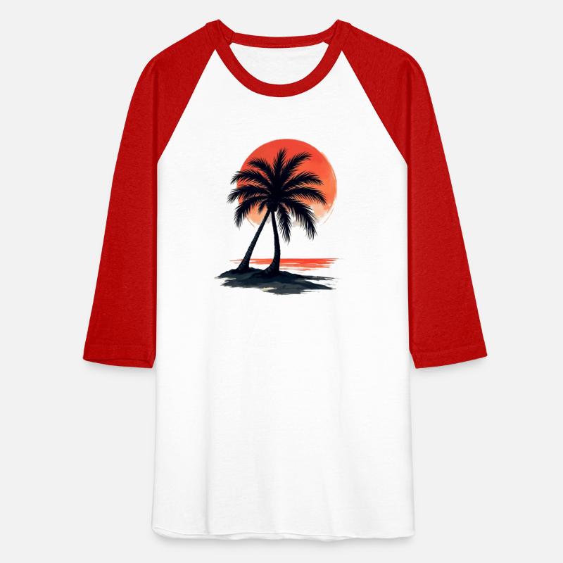 Tropical Sunset Palm Tree Beach Vibes Tee