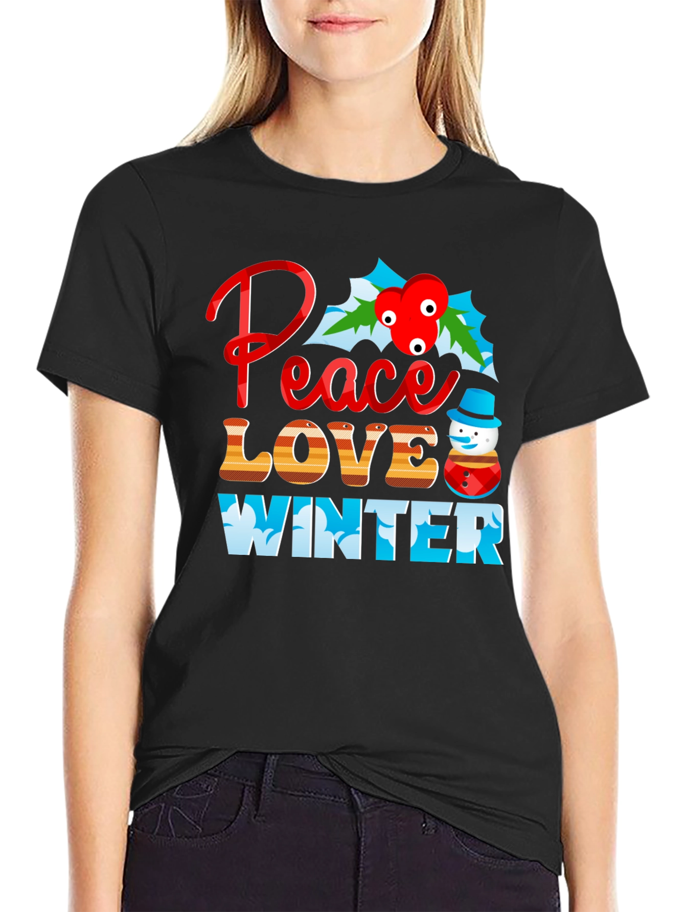 Peace Love Winter Graphic Tee