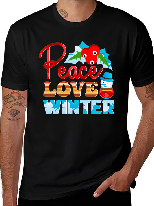 Peace Love Winter Graphic Tee