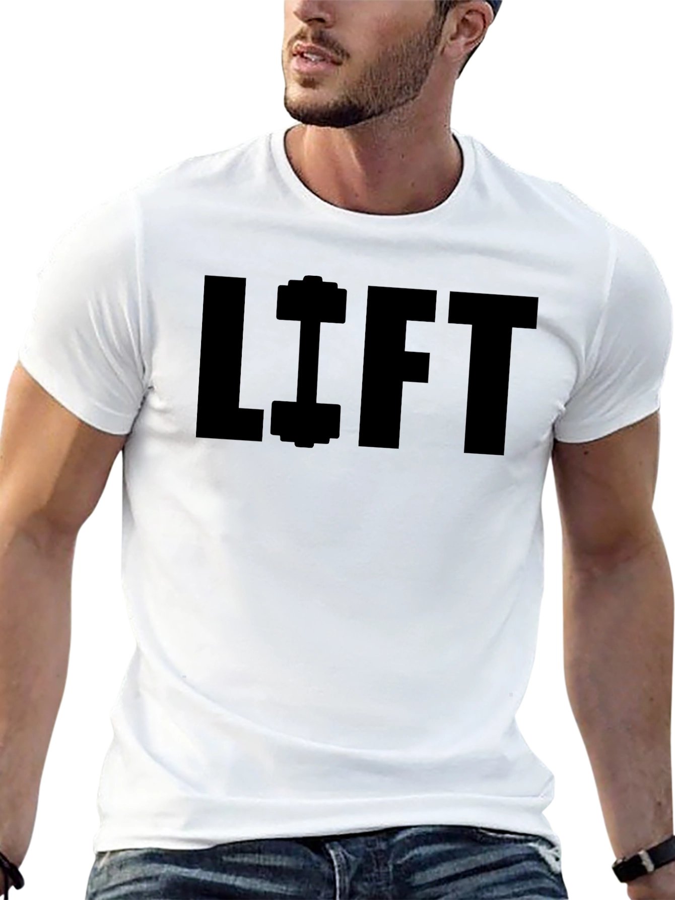 Lift Weightlifting Graphic T-Shirt - Black