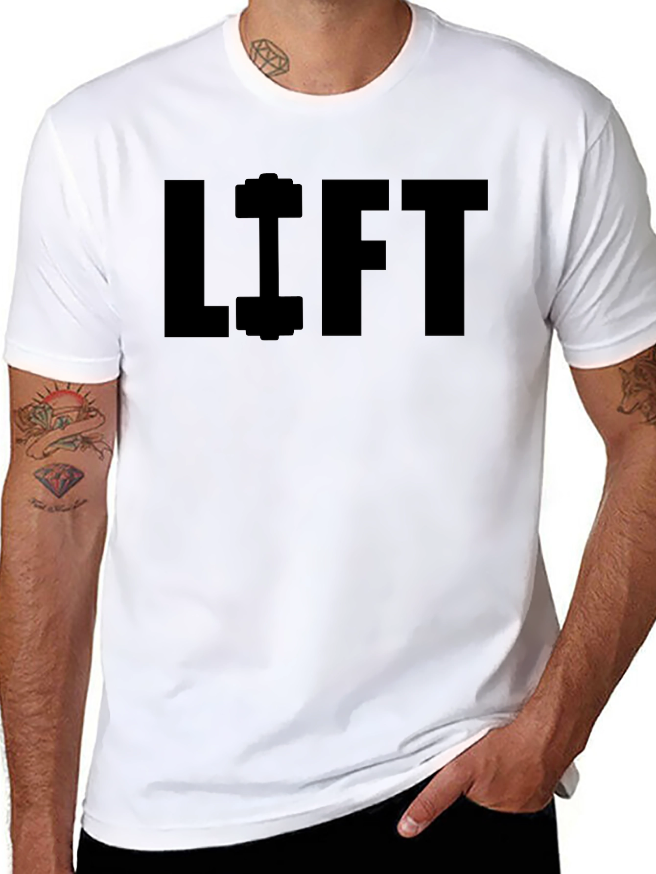 Lift Weightlifting Graphic T-Shirt - Black