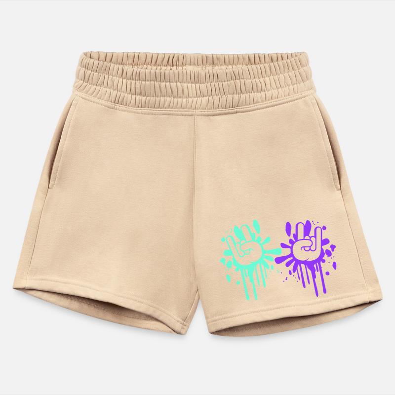 Two heavy metal graffiti horn fingers hand gesture