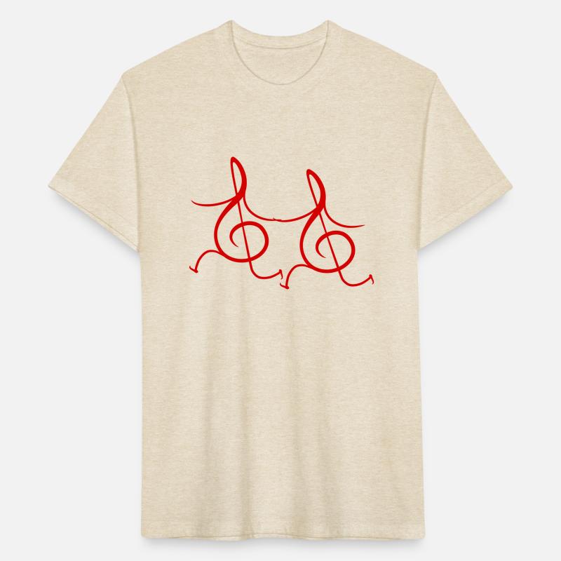 Two Music Clef Notes Friends running together Love