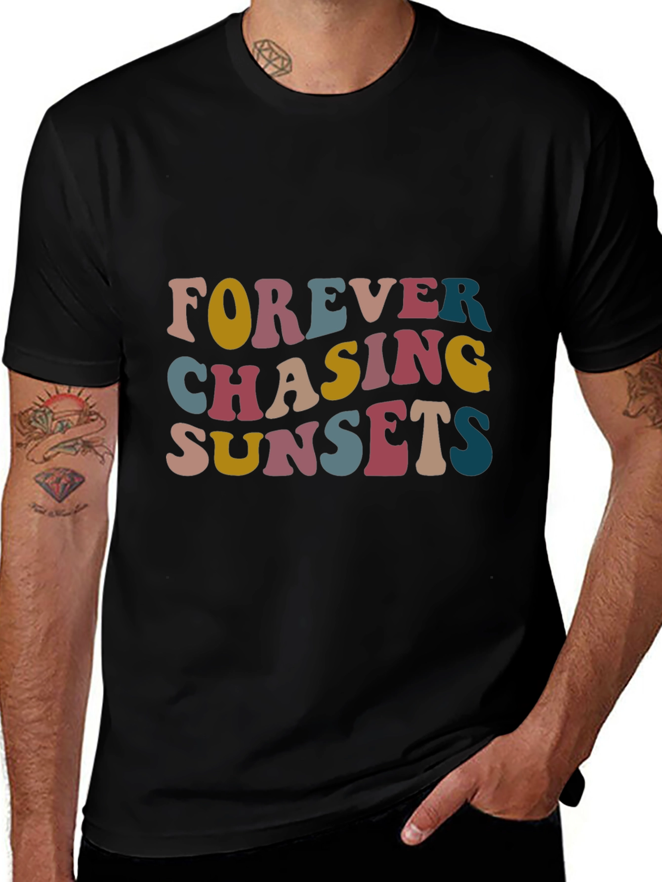 Retro Forever Chasing Sunsets Graphic Tee