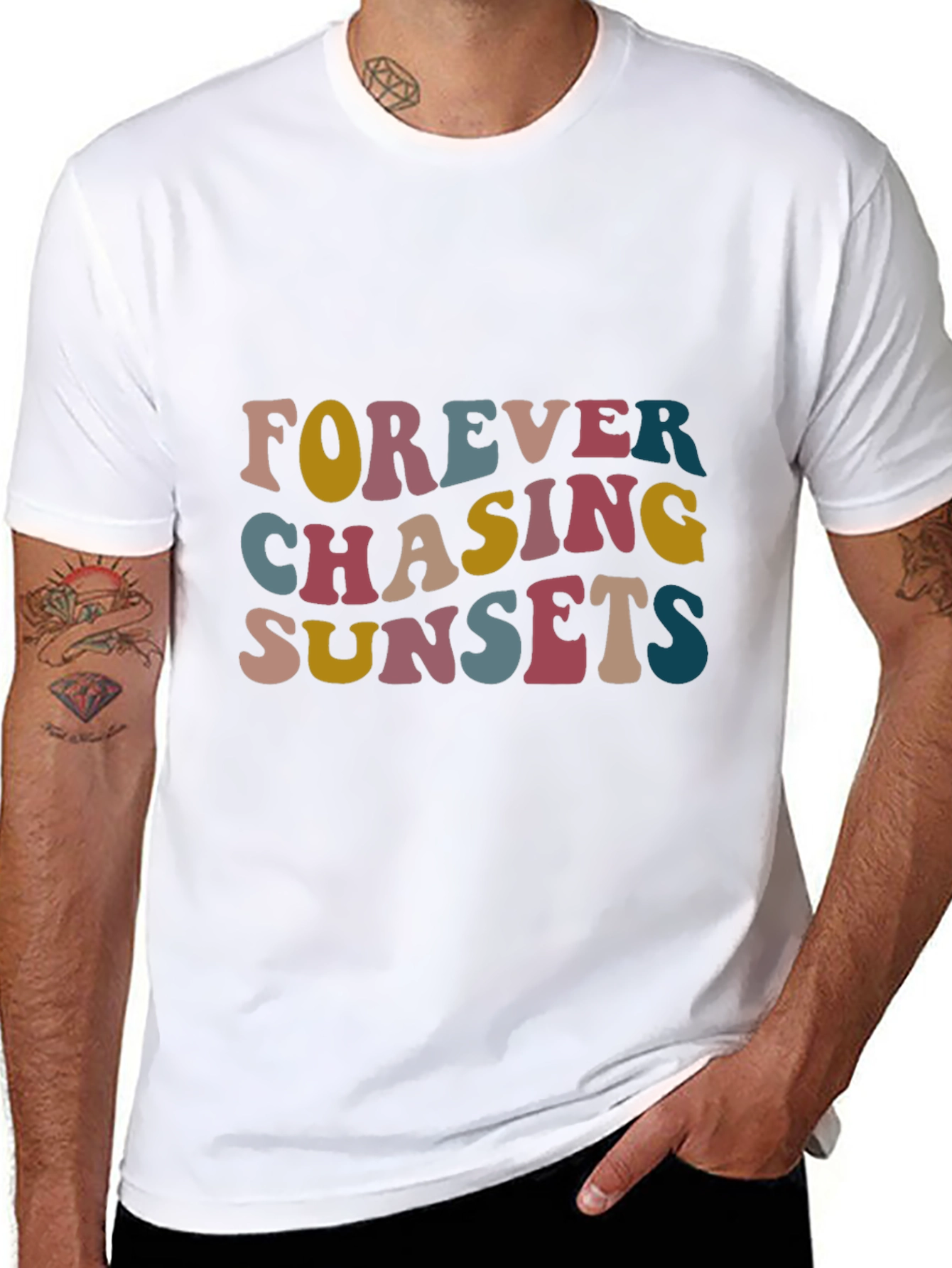 Retro Forever Chasing Sunsets Graphic Tee