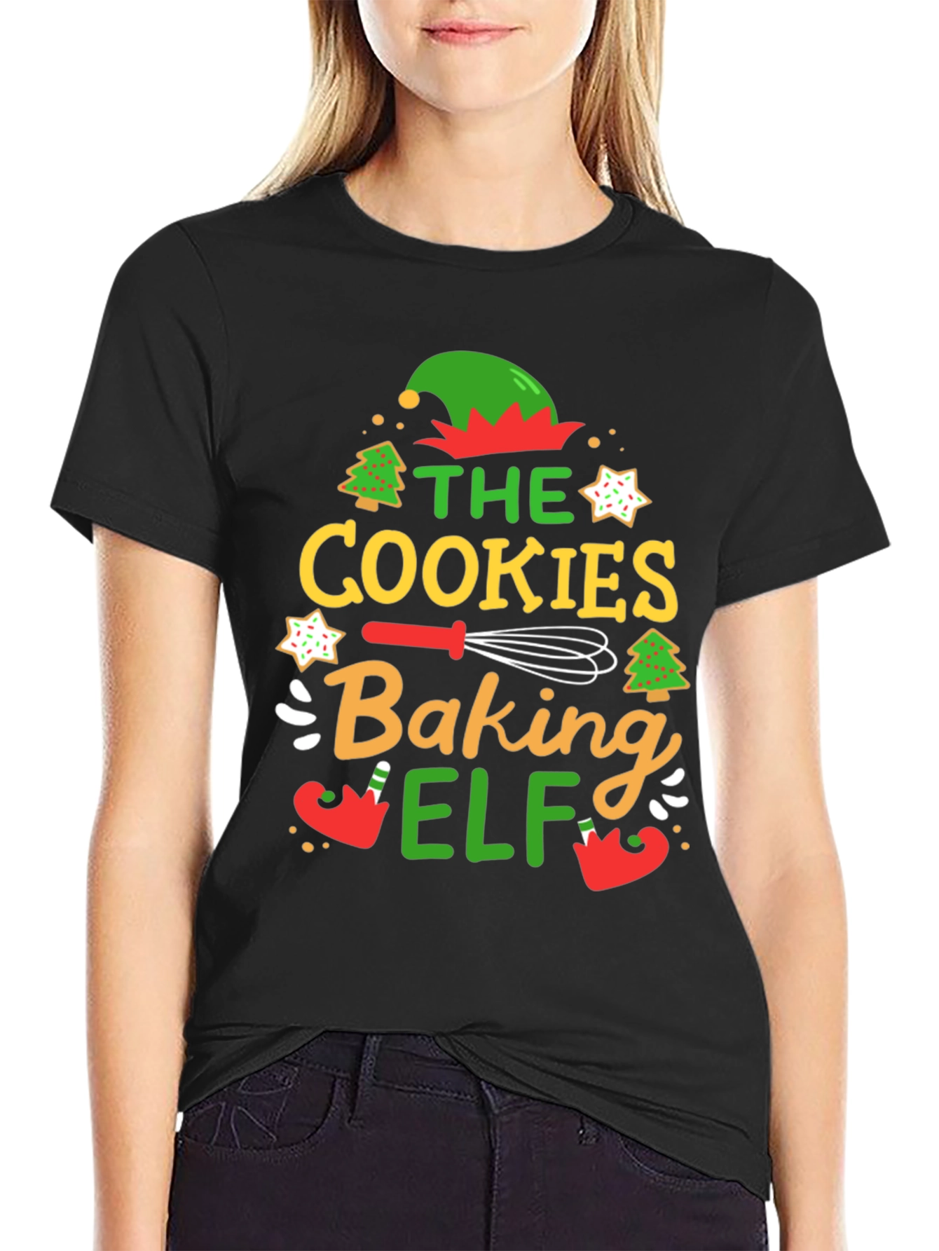 Cookies Baking Elf Holiday T-Shirt