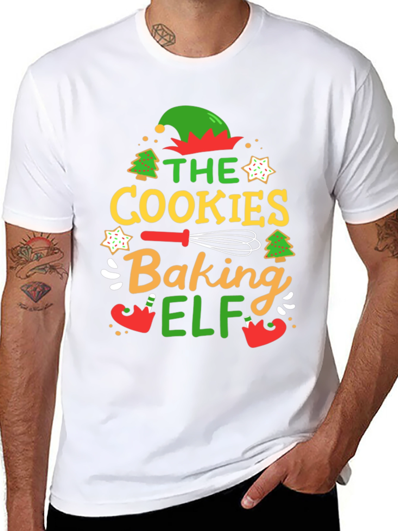 Cookies Baking Elf Holiday T-Shirt
