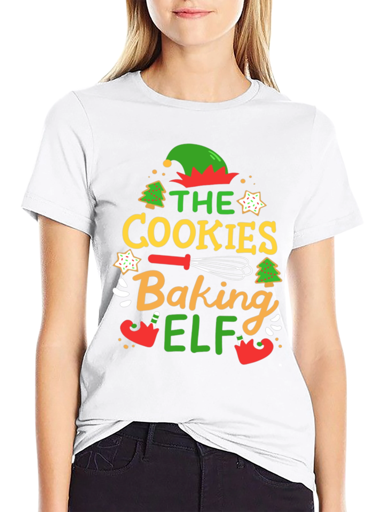 Cookies Baking Elf Holiday T-Shirt