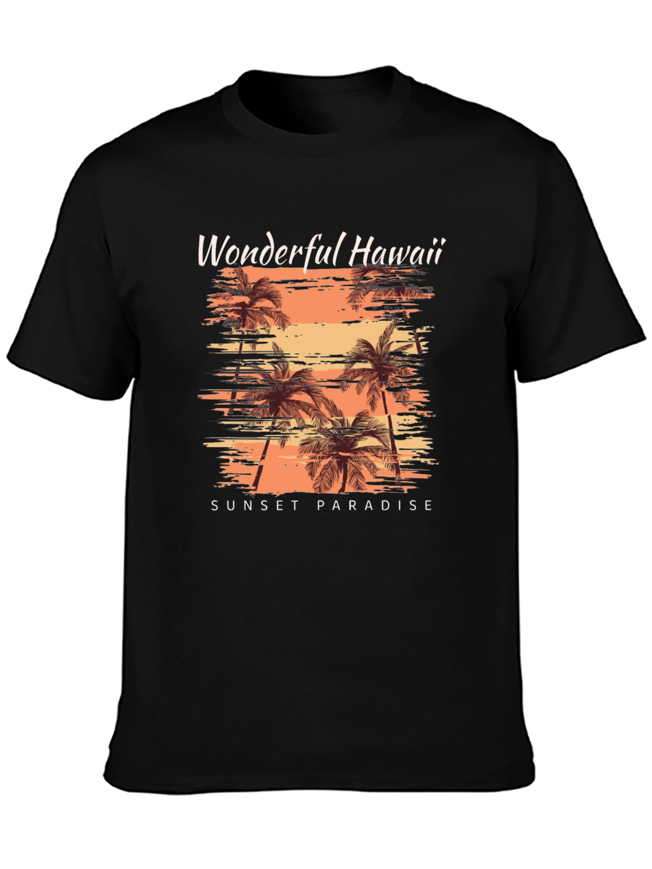 Wonderful Hawaii Sunset Paradise Graphic Tee