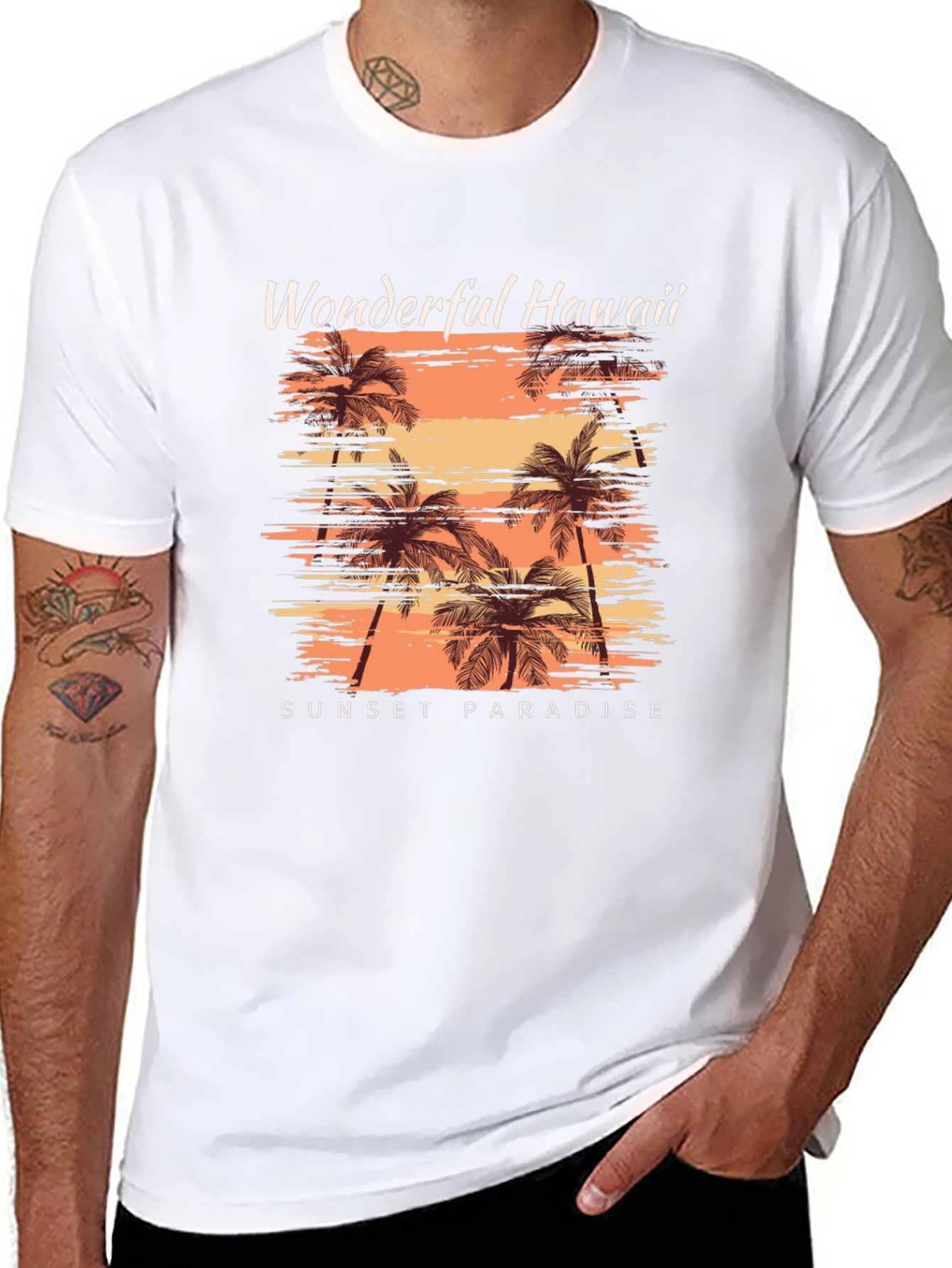 Wonderful Hawaii Sunset Paradise Graphic Tee