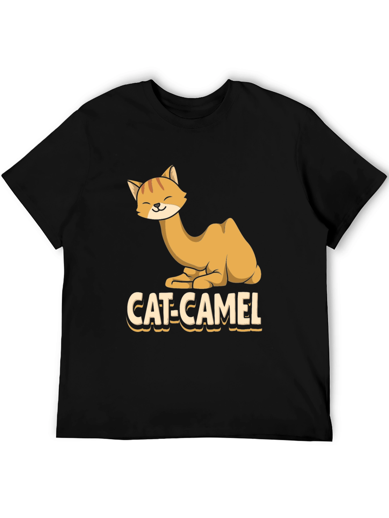 Cat-Camel Graphic T-Shirt - Humorous Animal Tee