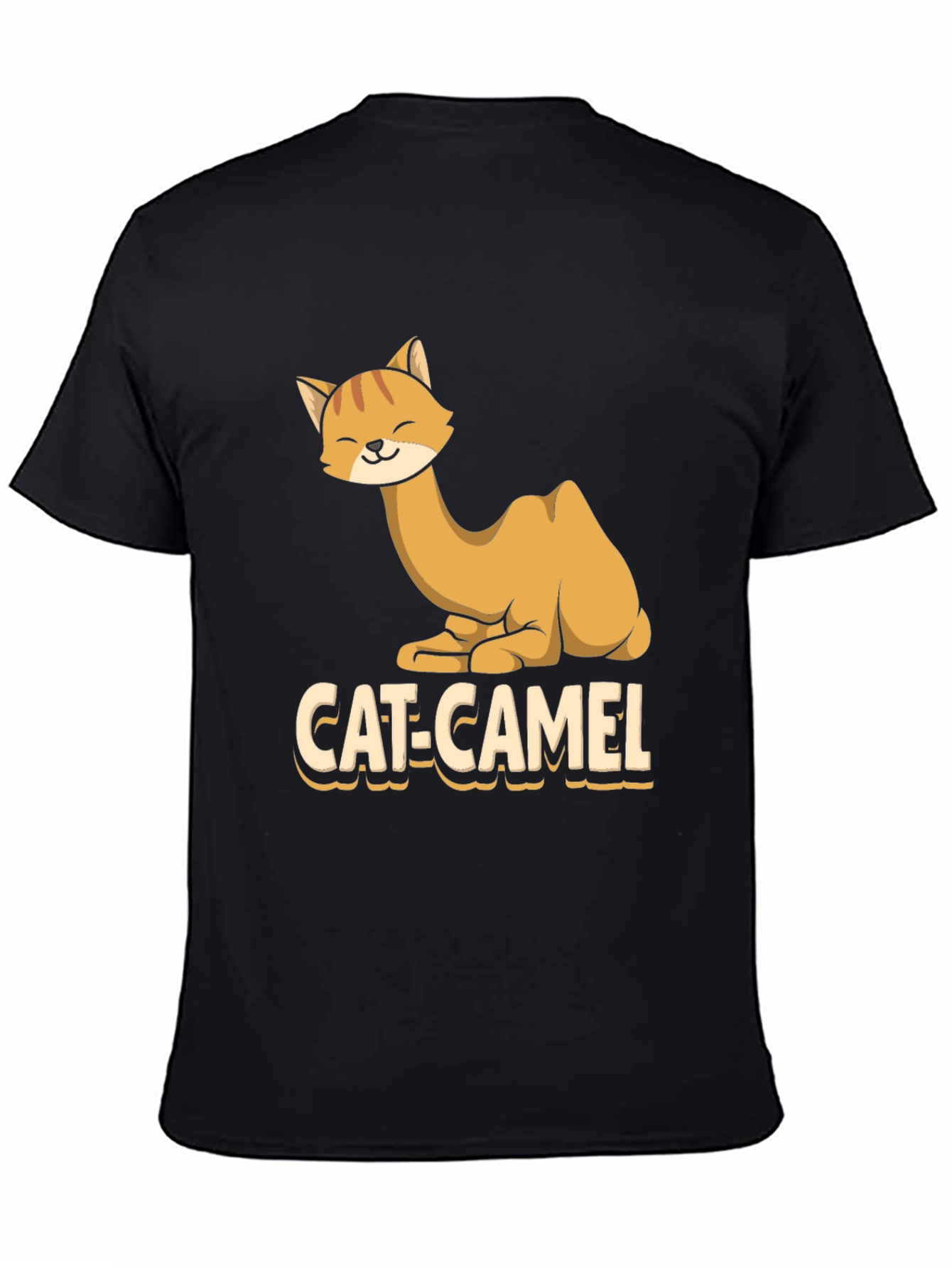 Cat-Camel Graphic T-Shirt - Humorous Animal Tee